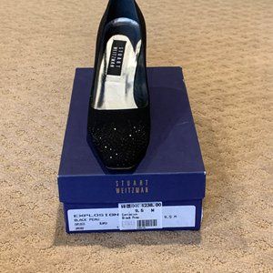 Stuart Weitzman Explosion Black Peau Woman's Dress Shoe